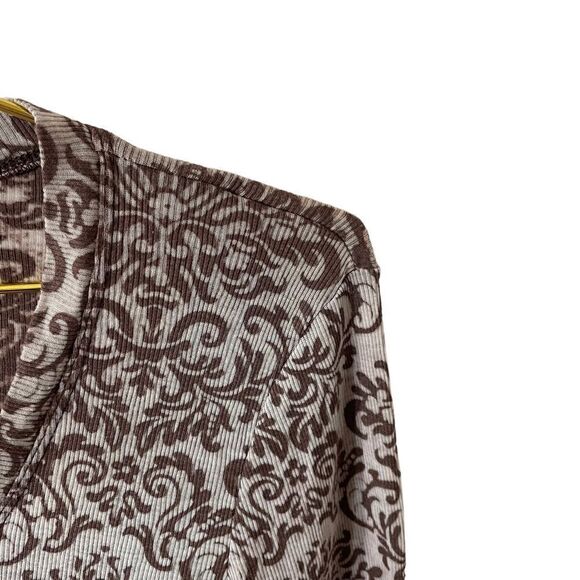 Athleta Burnout Long Sleeve Tee Top With Built in Tank Size Large - Picture 3 of 12